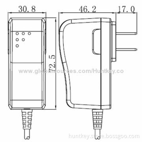 Wall-amount Adapter with Auto Self-recovery, Audio Noise Free Operating